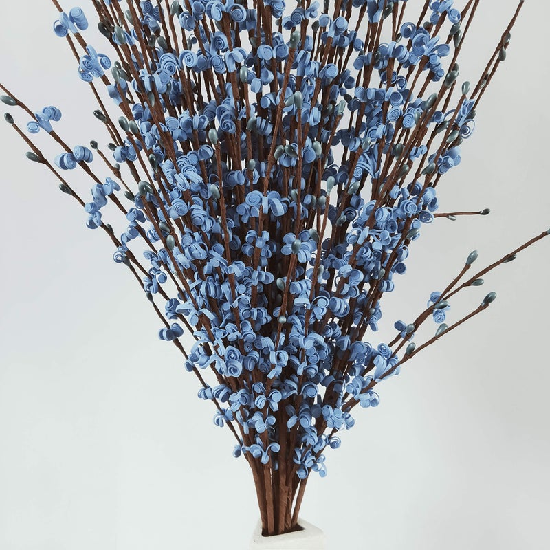 NOLAST 10pcs Artificial Flowers Fake Flower Faux Tall Flowers Branches Long Stems for Vase Wedding Home Office Party Hotel Restaurant Decoration (Blue) - Image 2